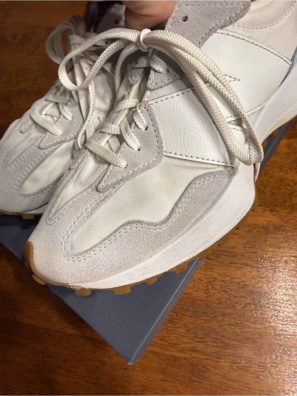 New Balance 327 Grey Blue Women's Lifestyle Sneakers WS327FRC Size 7.5 - Picture 8 of 15